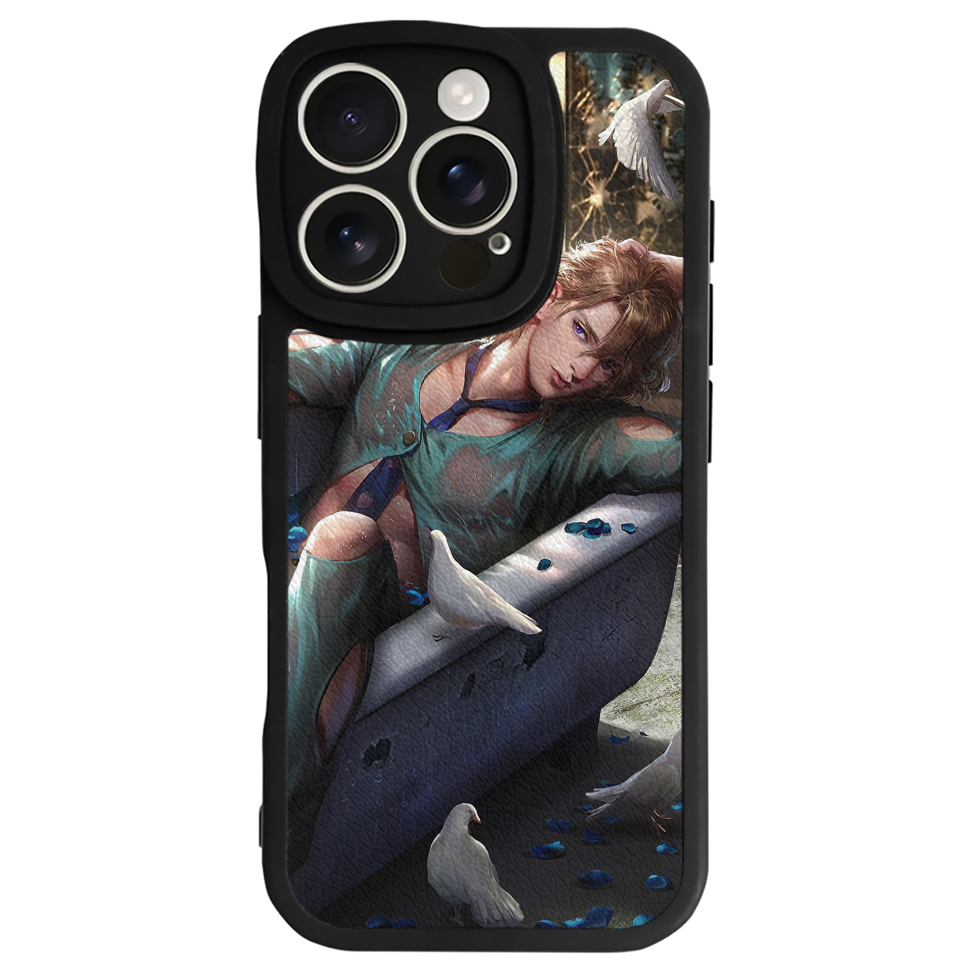 （画像用） ジョジョの奇妙な冒険 JoJo's Bizarre Adventure 【iPhone 16シリーズ対応】シリコンスマホケース（レザー調） 材質：シリコン